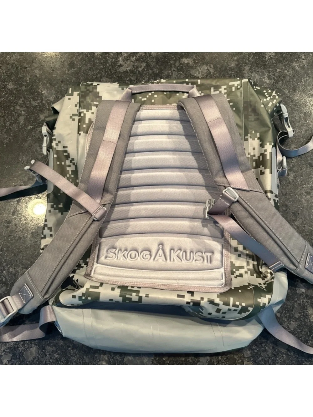 *Skog Å Kust BackSåk Waterproof Floating Digi Camo Backpack Exterior Pocket Bag